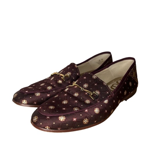 Sam Edelman Loraine Wine Maroon Printed Loafer - Picture 1 of 8
